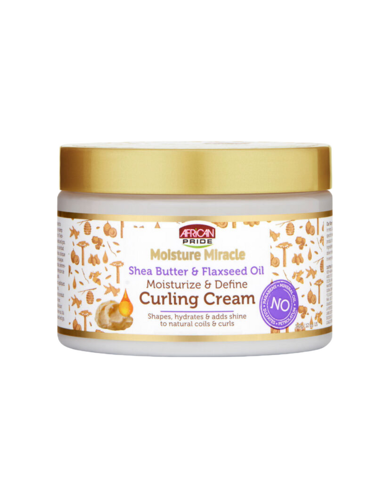 African Pride - Moisture Miracle Shea Butter & Flaxseed Oil Curling Cream 12oz