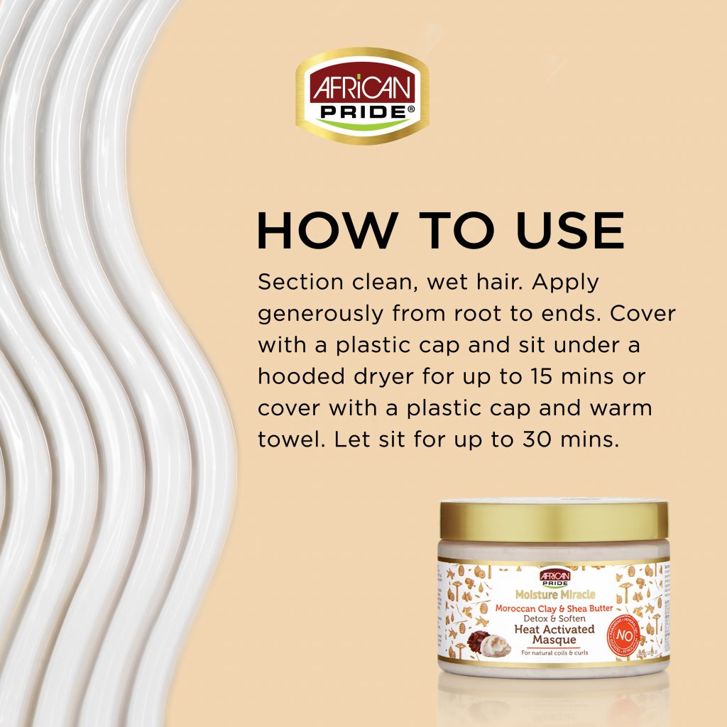 African Pride - Moisture Miracle Moroccan Clay &amp; Shea Butter Masque 12oz