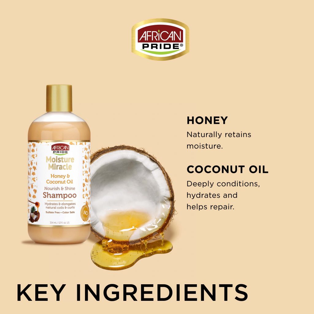African Pride - Moisture Miracle Honey, Chocolate &amp; Coconut Oil Conditioner 12oz