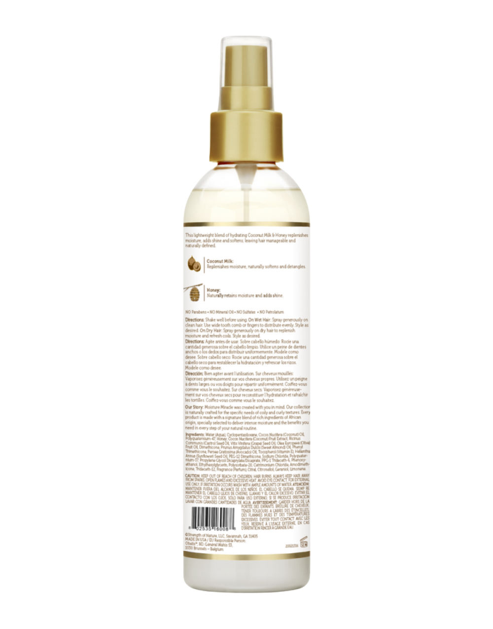 African Pride - Moisture Miracle Coconut Milk & Honey Leave-In Spray 8oz