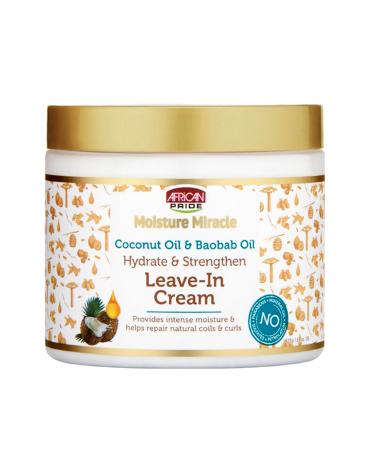 African Pride - Moisture Miracle Coconut Oil &amp; Baobab Oil Leave-In Conditioner 15oz