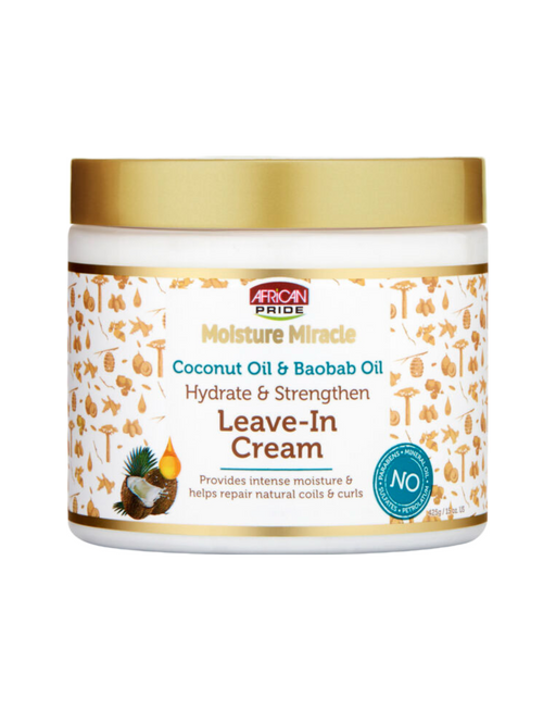 African Pride - Moisture Miracle Coconut Oil & Baobab Oil Leave-In Conditioner 15oz