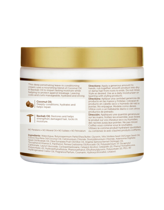 African Pride - Moisture Miracle Coconut Oil &amp; Baobab Oil Leave-In Conditioner 15oz