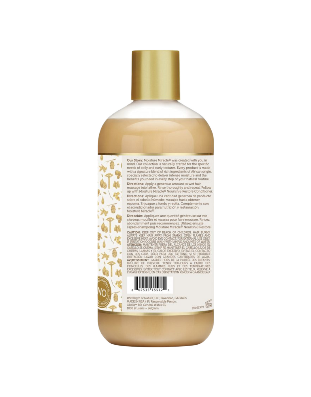 African Pride - Moisture Miracle Honey &amp; Coconut Oil Shampoo 12oz