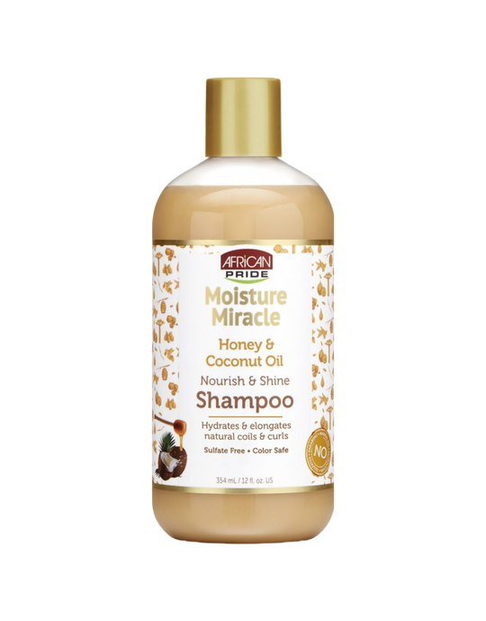 African Pride - Moisture Miracle Honey &amp; Coconut Oil Shampoo 12oz