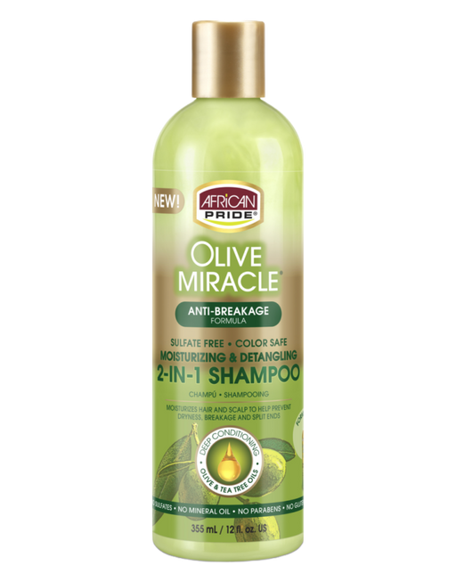 African Pride - Olive Miracle 2 in 1 Shampoo and Conditioner 12oz