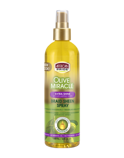 African Pride - Olive Miracle Braid Sheen Spray Extra Shine 12oz