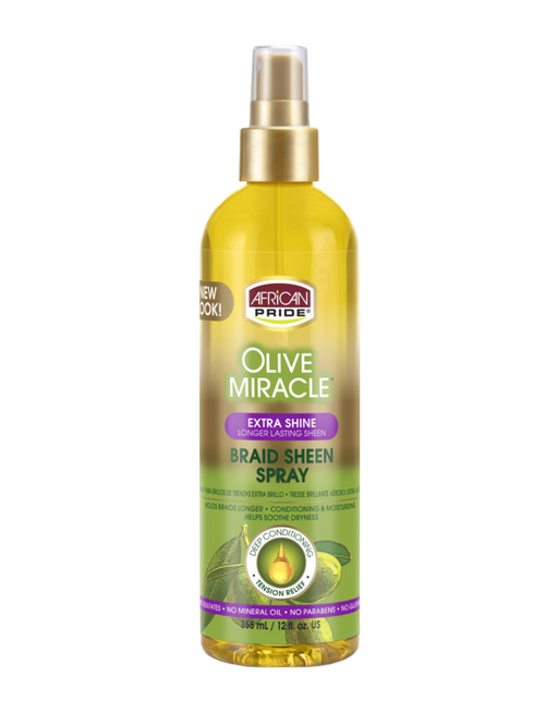 African Pride - Olive Miracle Braid Sheen Spray Extra Shine 12oz