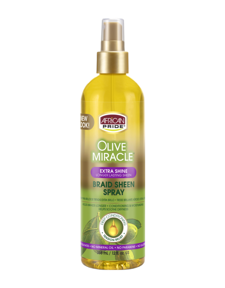 African Pride - Olive Miracle Braid Sheen Spray Extra Shine 12oz