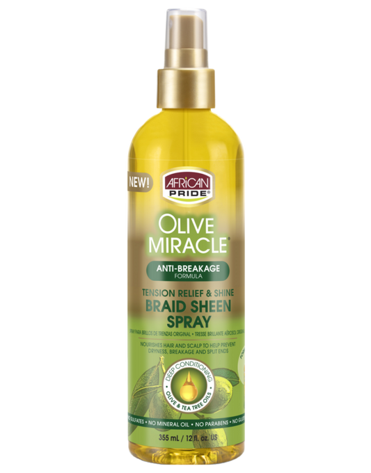 African Pride - Olive Miracle Braid Sheen Spray 12oz