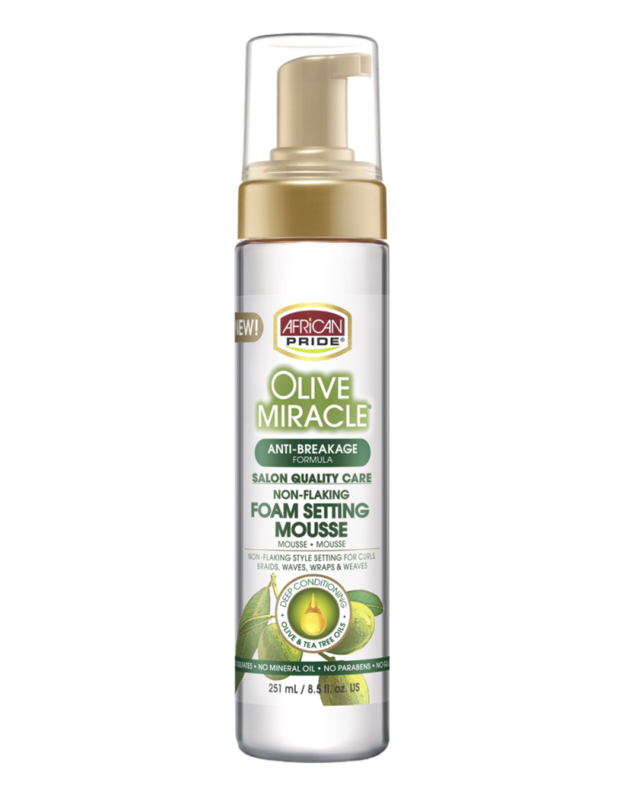 African Pride - Olive Miracle Foam Setting Mousse 8oz