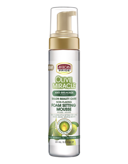 African Pride - Olive Miracle Foam Setting Mousse 8oz