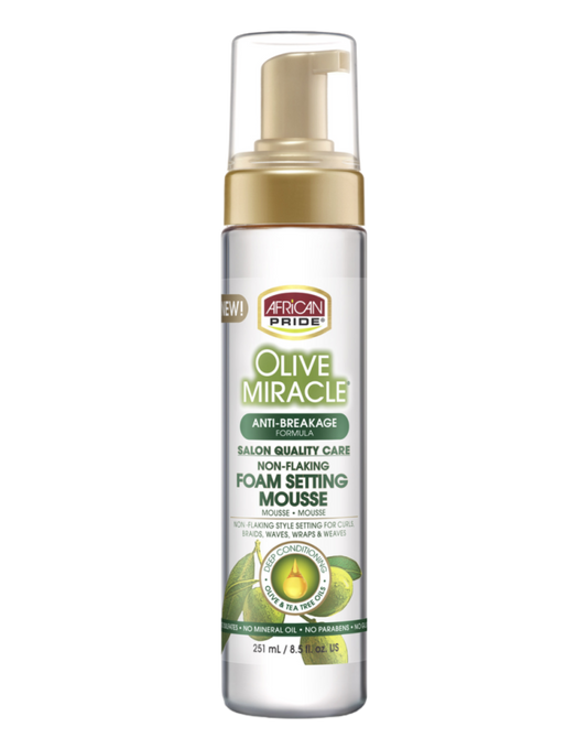 African Pride - Olive Miracle Foam Setting Mousse 8oz