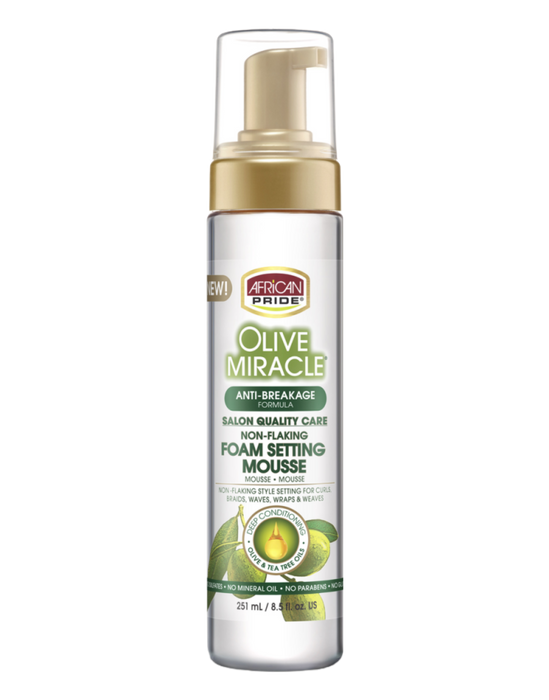 African Pride - Olive Miracle Foam Setting Mousse 8oz
