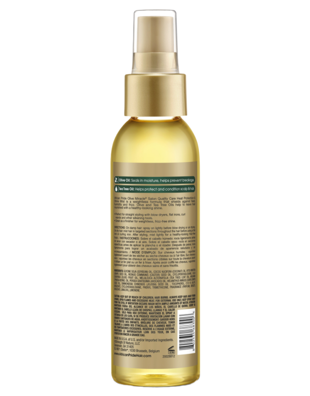 African Pride - Olive Miracle Heat Protection &amp; Shine Mist 4oz