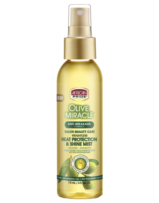 African Pride - Olive Miracle Heat Protection &amp; Shine Mist 4oz