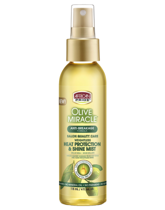 African Pride - Olive Miracle Heat Protection & Shine Mist 4oz