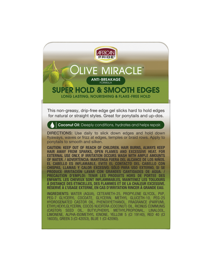 African Pride - Olive Miracle Super Hold & Smooth Edges 2.25oz