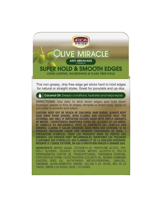 African Pride - Olive Miracle Super Hold &amp; Smooth Edges 2.25oz