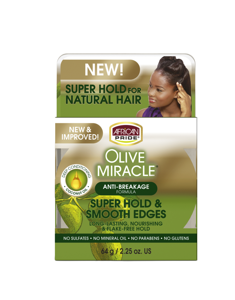 African Pride - Olive Miracle Super Hold & Smooth Edges 2.25oz