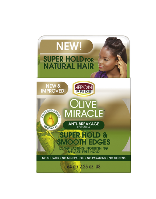 African Pride - Olive Miracle Super Hold & Smooth Edges 2.25oz