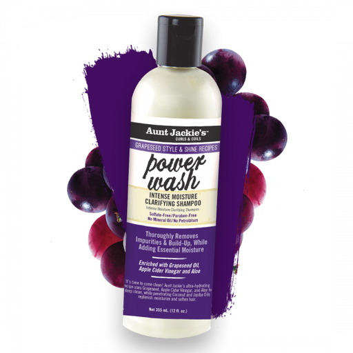 Aunt Jackie's Grapseed - Power Wash Intense Moisture Clarifying Shampoo 12oz
