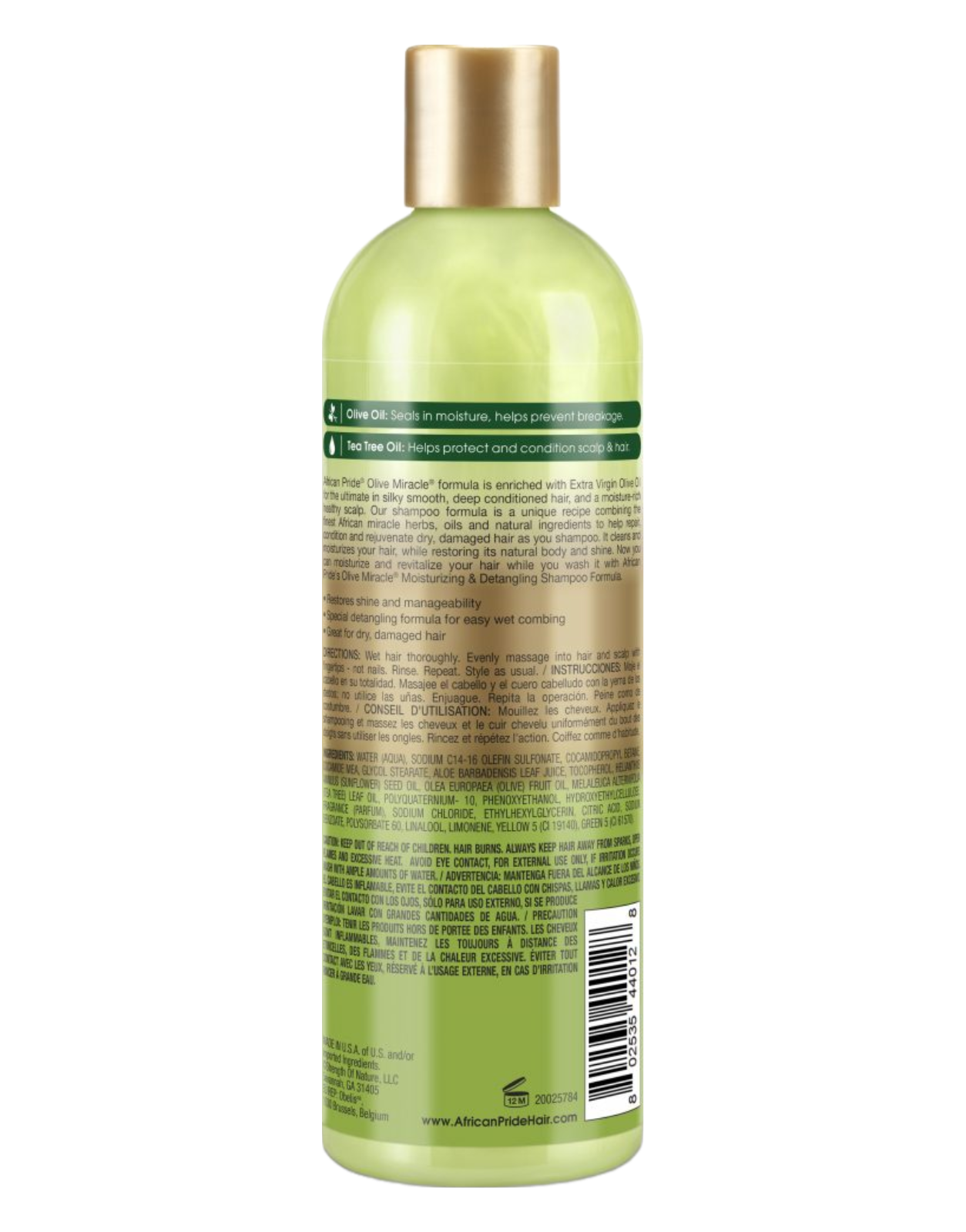 African Pride - Olive Miracle 2 in 1 Shampoo and Conditioner 12oz