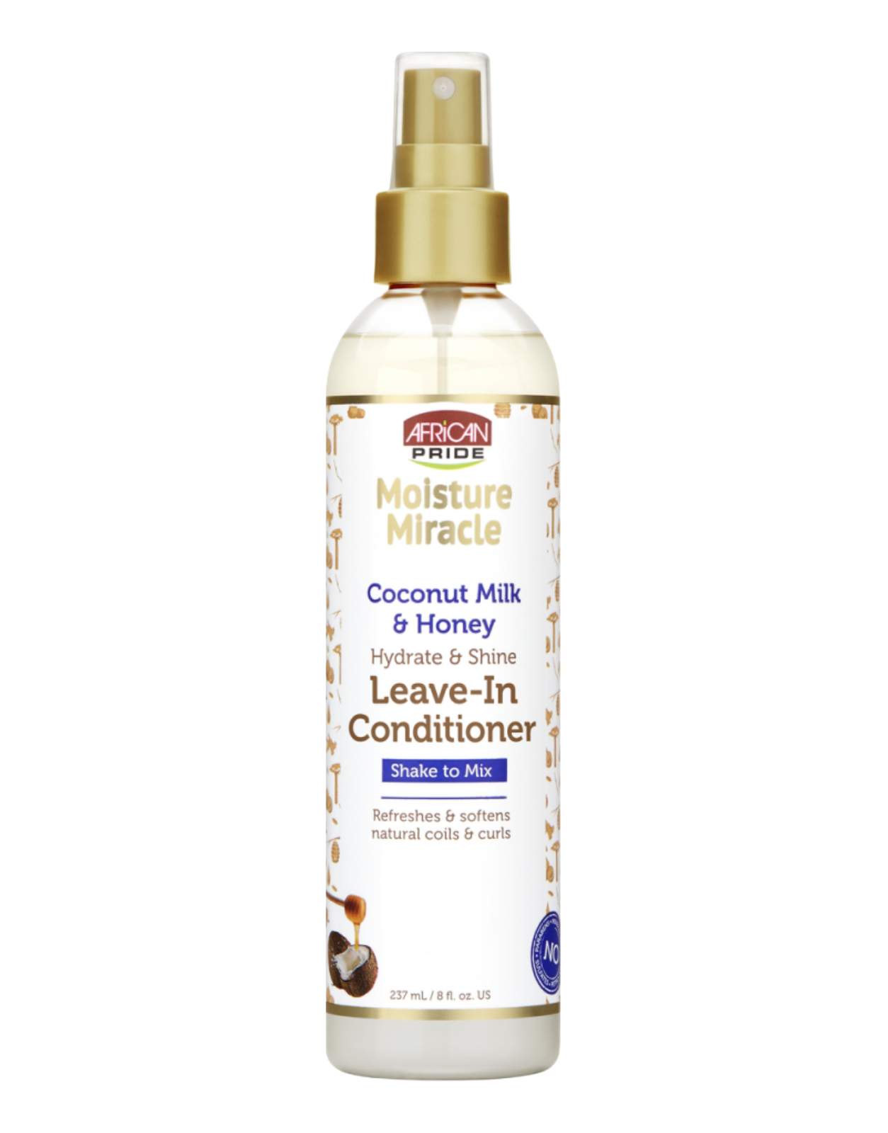 African Pride - Moisture Miracle Coconut Milk & Honey Leave-In Spray 8oz