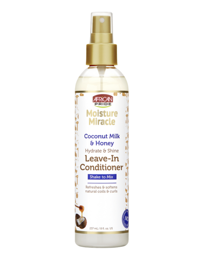 African Pride - Moisture Miracle Coconut Milk & Honey Leave-In Spray 8oz