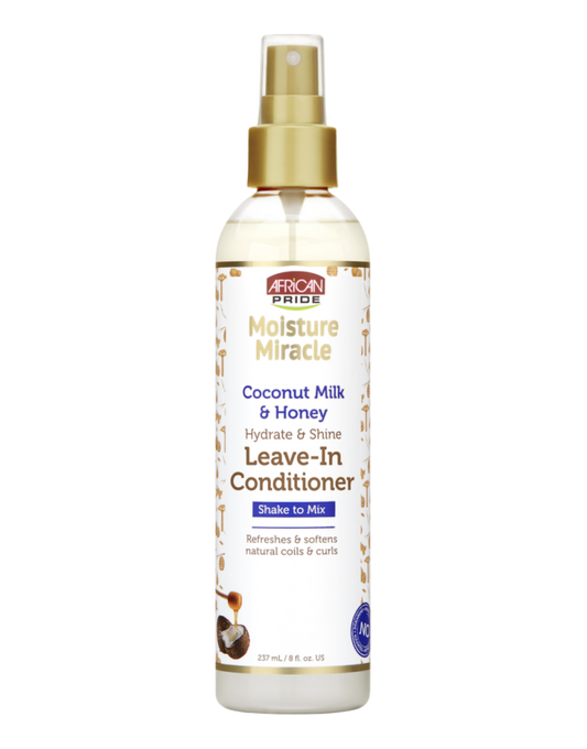 African Pride - Moisture Miracle Coconut Milk & Honey Leave-In Spray 8oz