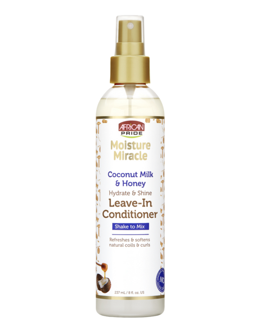 African Pride - Moisture Miracle Coconut Milk & Honey Leave-In Spray 8oz