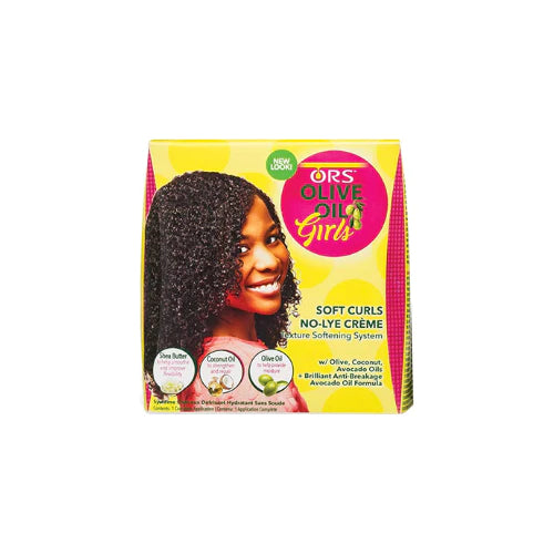 ORS Olive Oil Girls Soft Curls No-Lye Creme Texture Softening System 1app