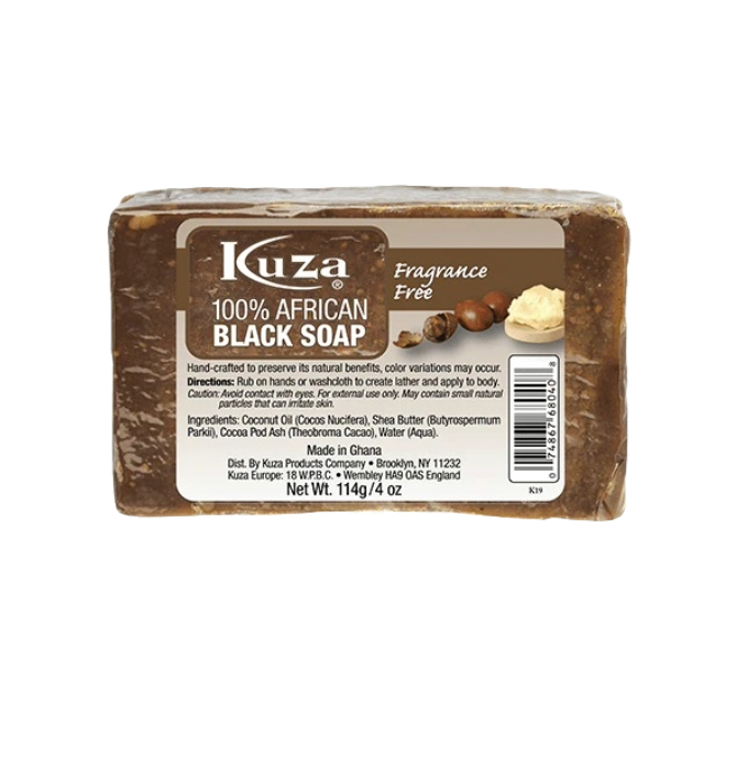 Kuza - Naturals 100% African Black Soap Fragrance Free
