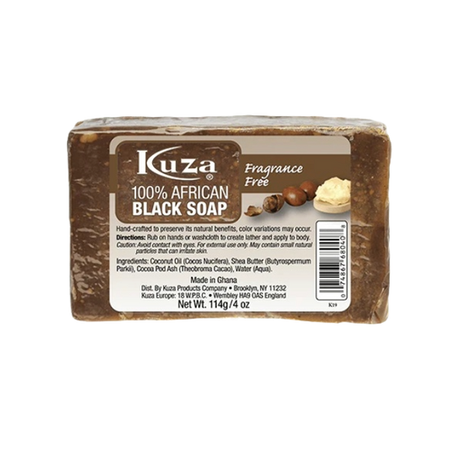 Kuza - Naturals 100% African Black Soap Fragrance Free