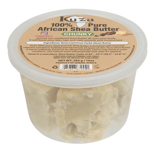 Kuza - 100% Pure African Shea Butter, White, Chunky