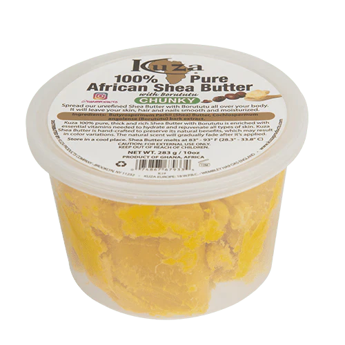 Kuza - 100% Pure African Shea Butter with Borututu, Yellow, Chunky